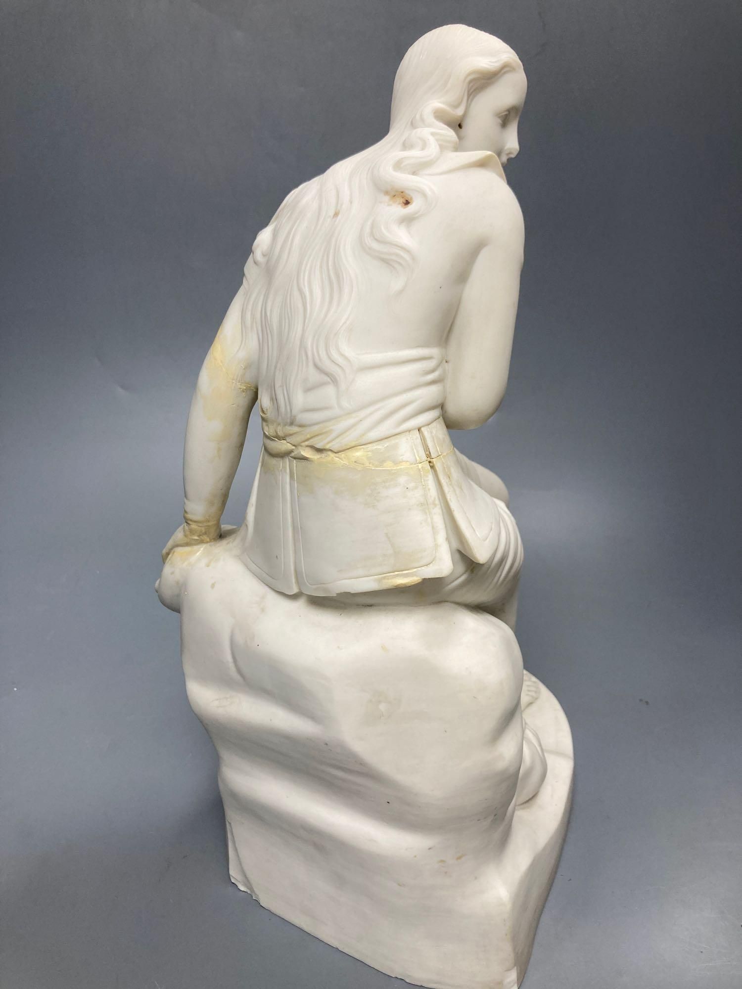 Two Minton parian ware figurines, tallest 39cm